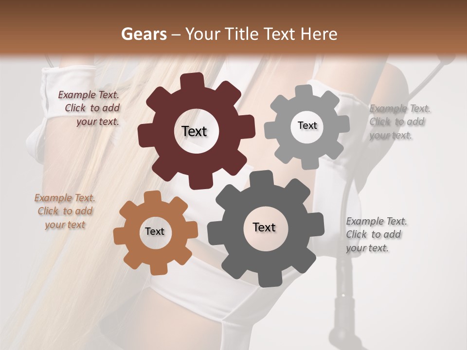 Model Headphones PowerPoint Template