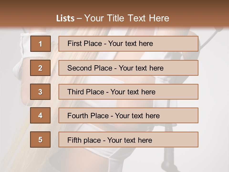 Model Headphones PowerPoint Template