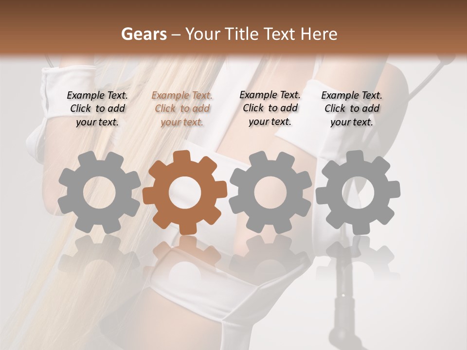 Model Headphones PowerPoint Template