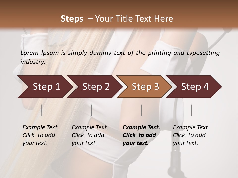 Model Headphones PowerPoint Template