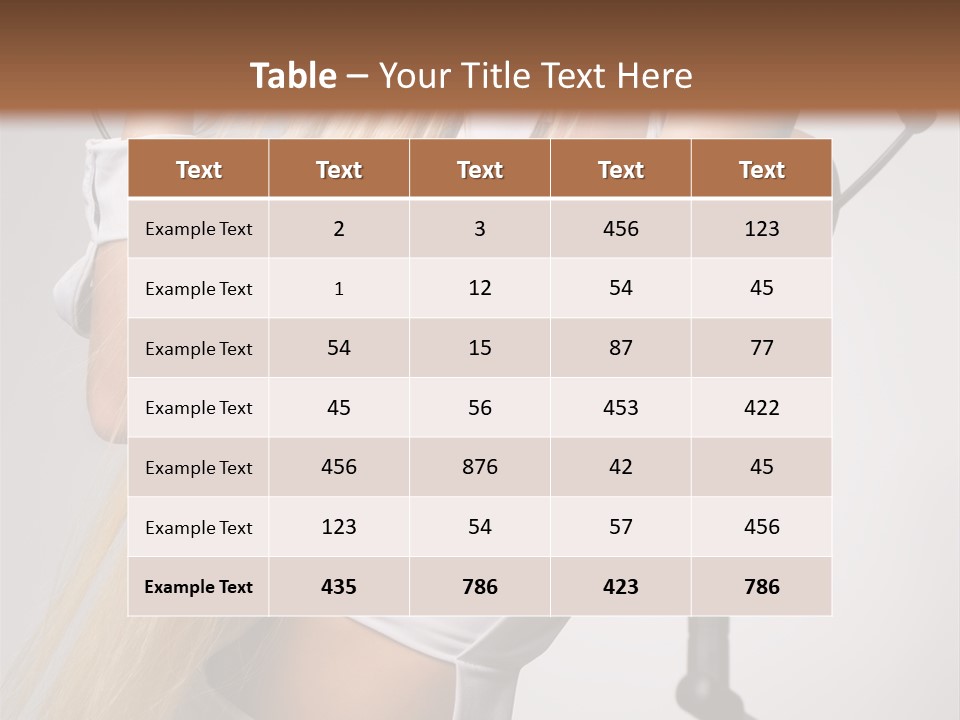 Model Headphones PowerPoint Template