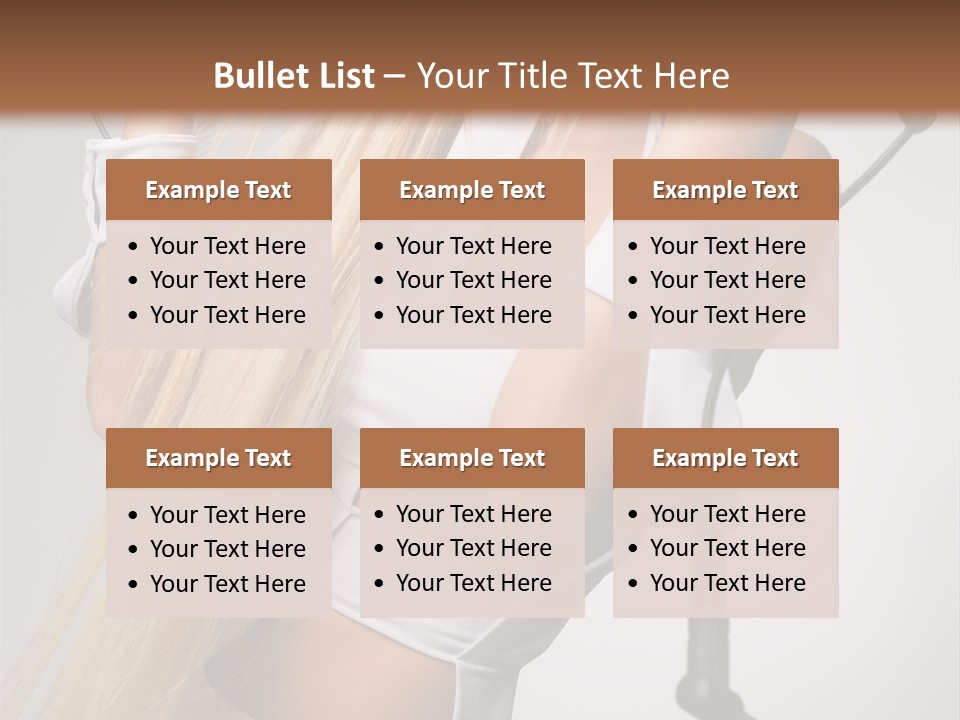 Model Headphones PowerPoint Template