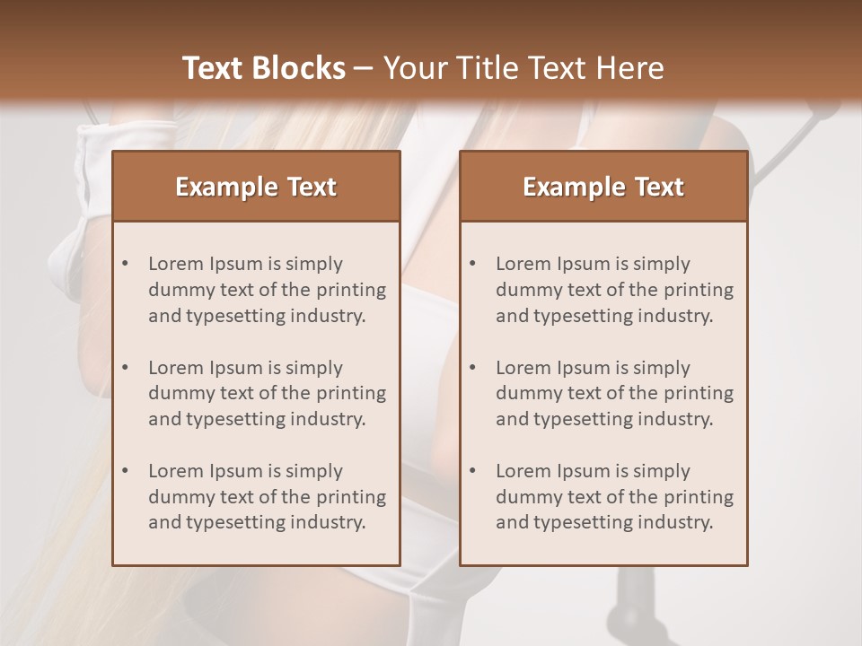 Model Headphones PowerPoint Template