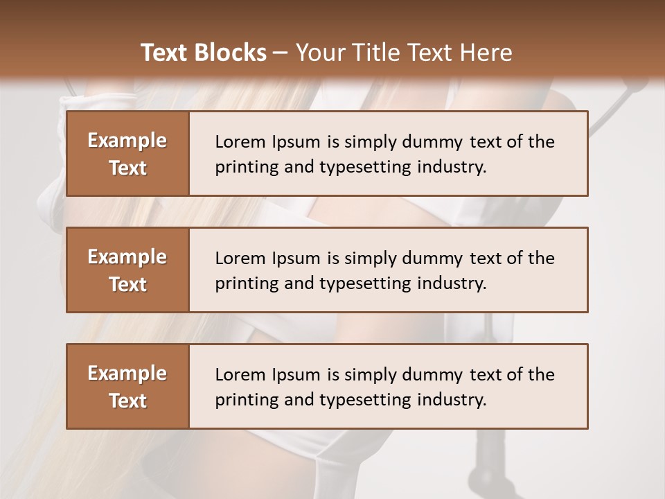 Model Headphones PowerPoint Template