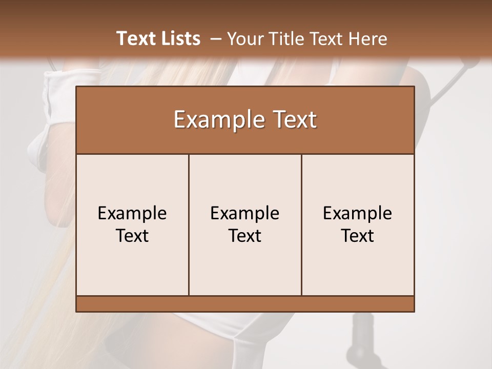Model Headphones PowerPoint Template