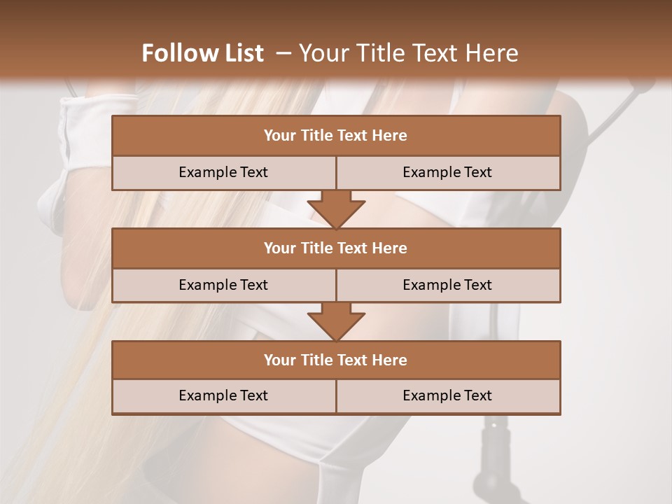 Model Headphones PowerPoint Template