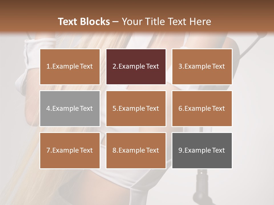 Model Headphones PowerPoint Template