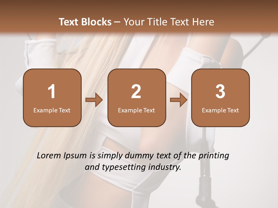 Model Headphones PowerPoint Template