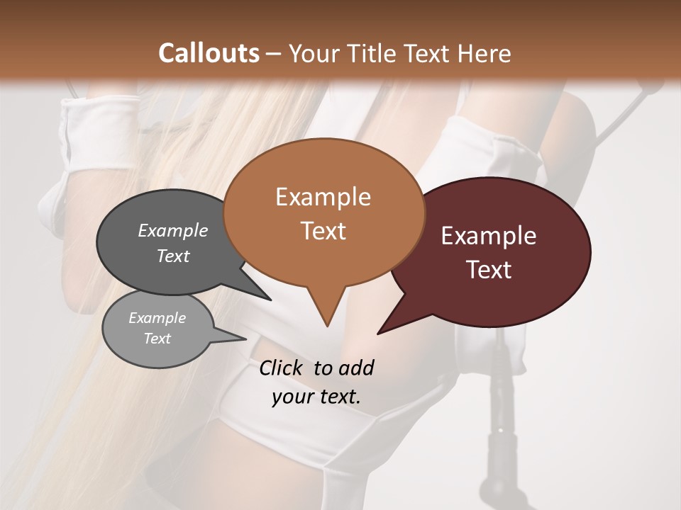 Model Headphones PowerPoint Template