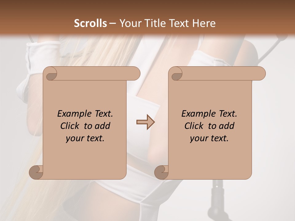 Model Headphones PowerPoint Template