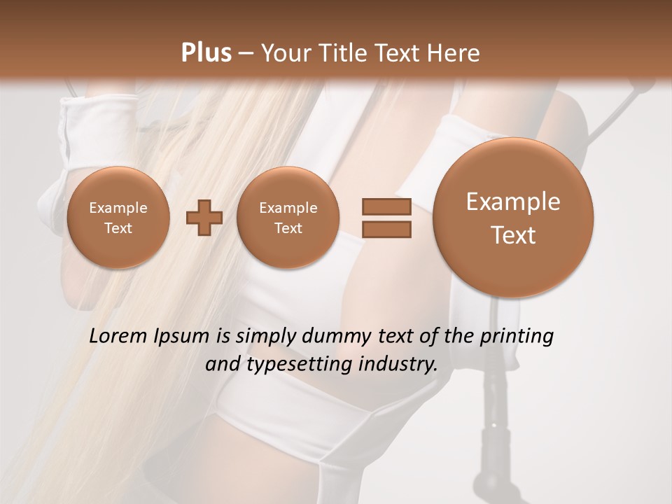 Model Headphones PowerPoint Template
