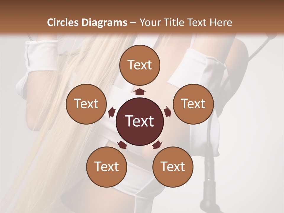 Model Headphones PowerPoint Template