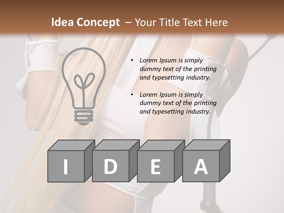 Model Headphones PowerPoint Template