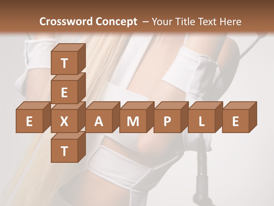 Model Headphones PowerPoint Template