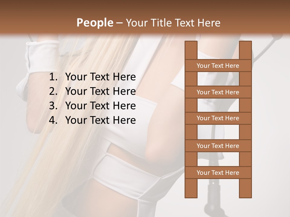 Model Headphones PowerPoint Template