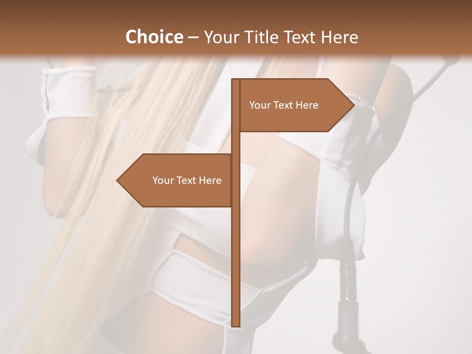 Model Headphones PowerPoint Template