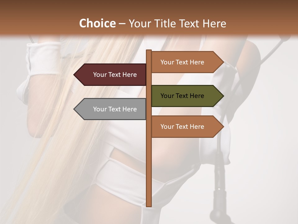 Model Headphones PowerPoint Template