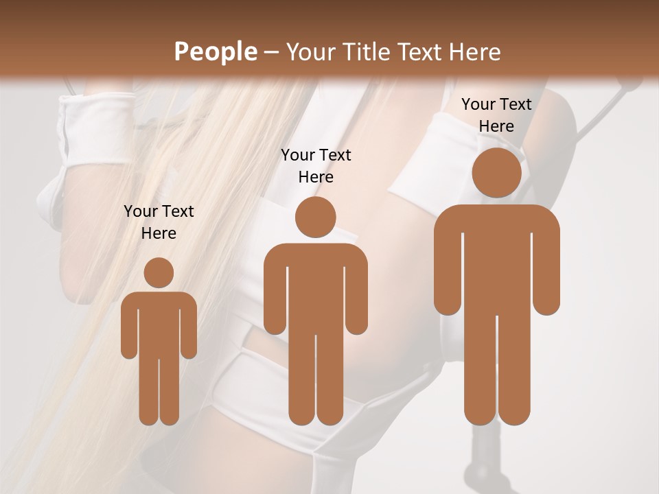 Model Headphones PowerPoint Template