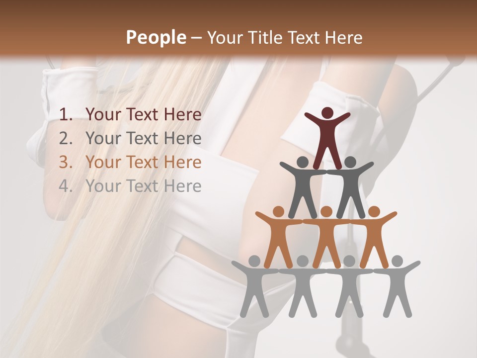 Model Headphones PowerPoint Template