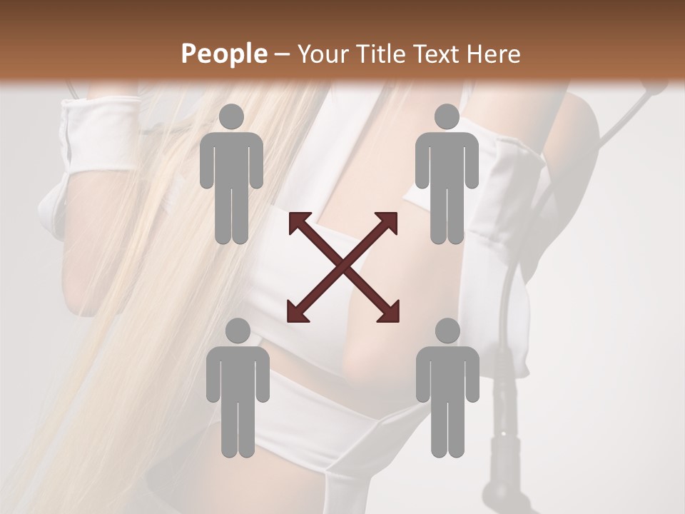 Model Headphones PowerPoint Template