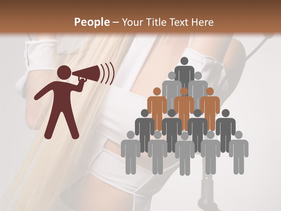 Model Headphones PowerPoint Template