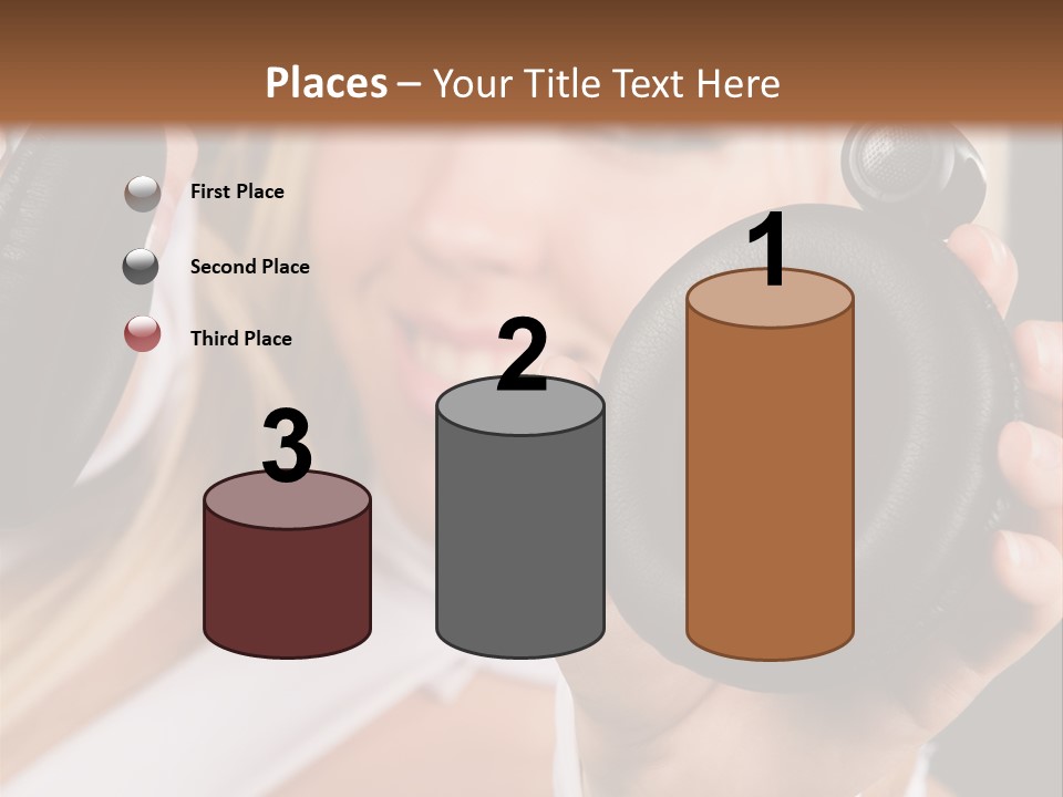 Disco Headphones Body PowerPoint Template