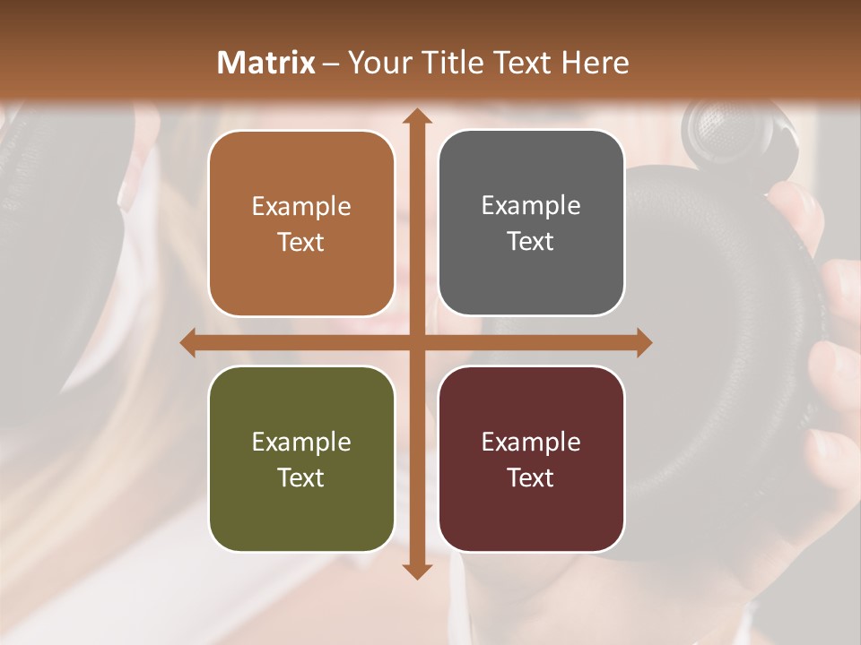 Disco Headphones Body PowerPoint Template