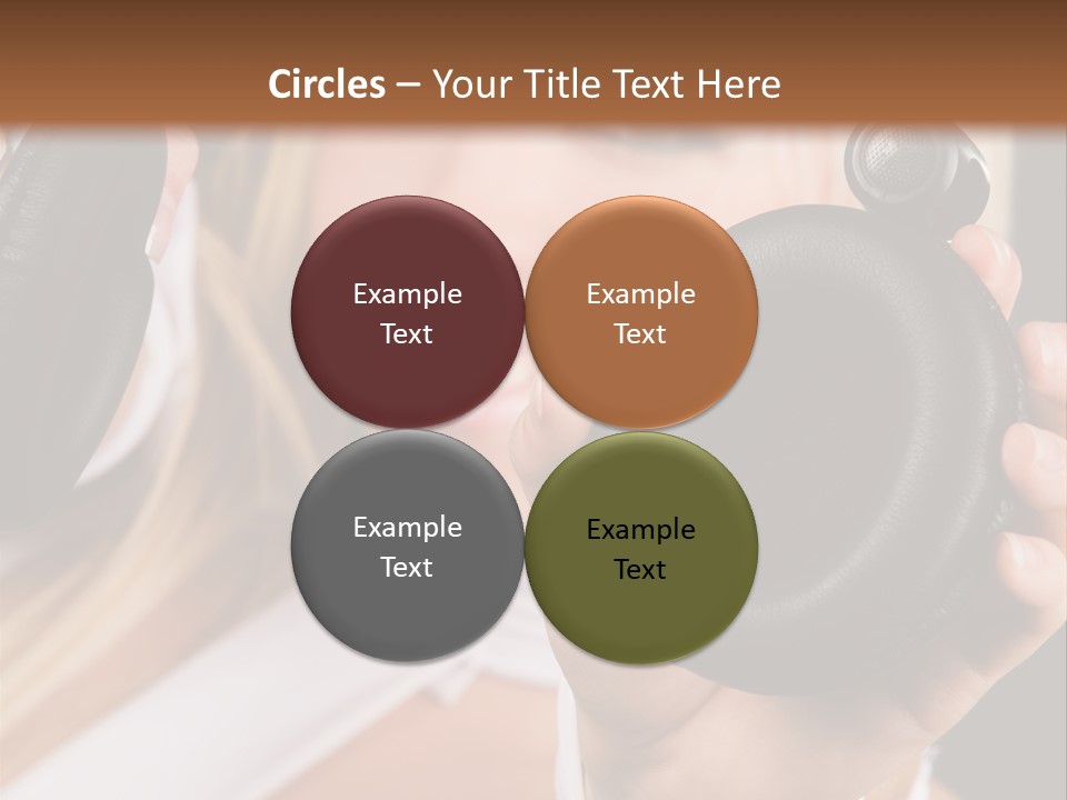 Disco Headphones Body PowerPoint Template