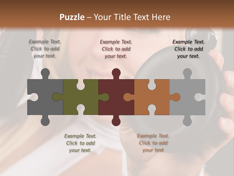 Disco Headphones Body PowerPoint Template