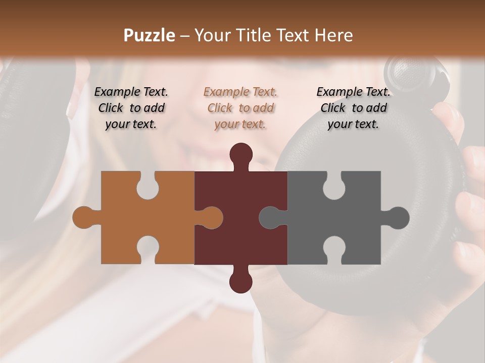 Disco Headphones Body PowerPoint Template