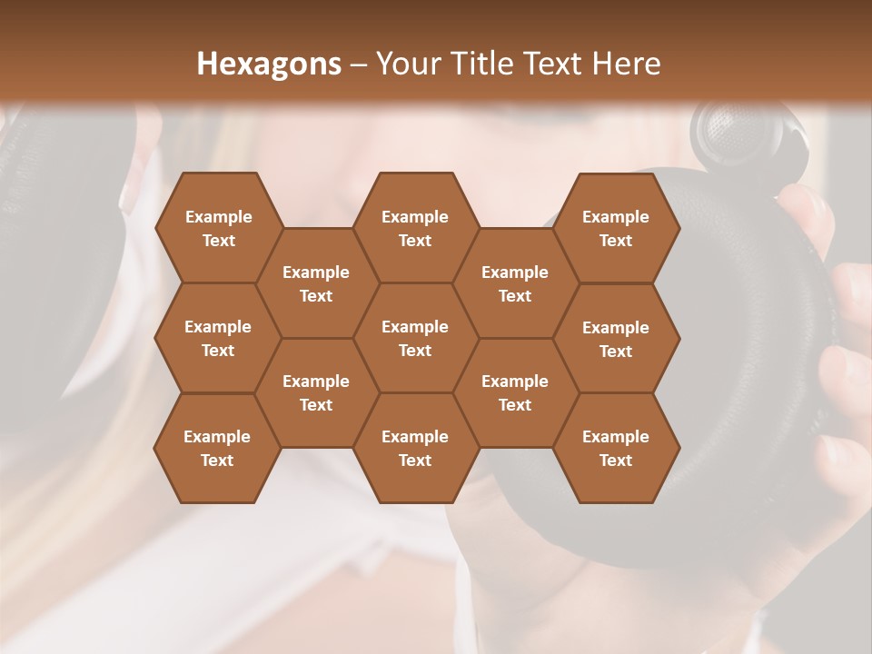 Disco Headphones Body PowerPoint Template