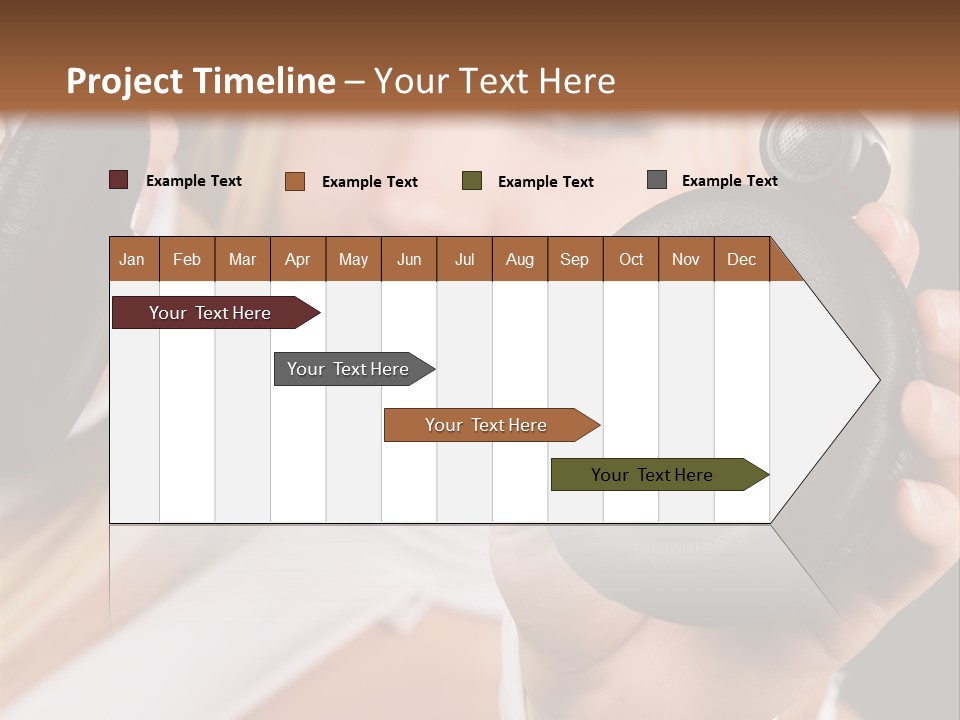 Disco Headphones Body PowerPoint Template