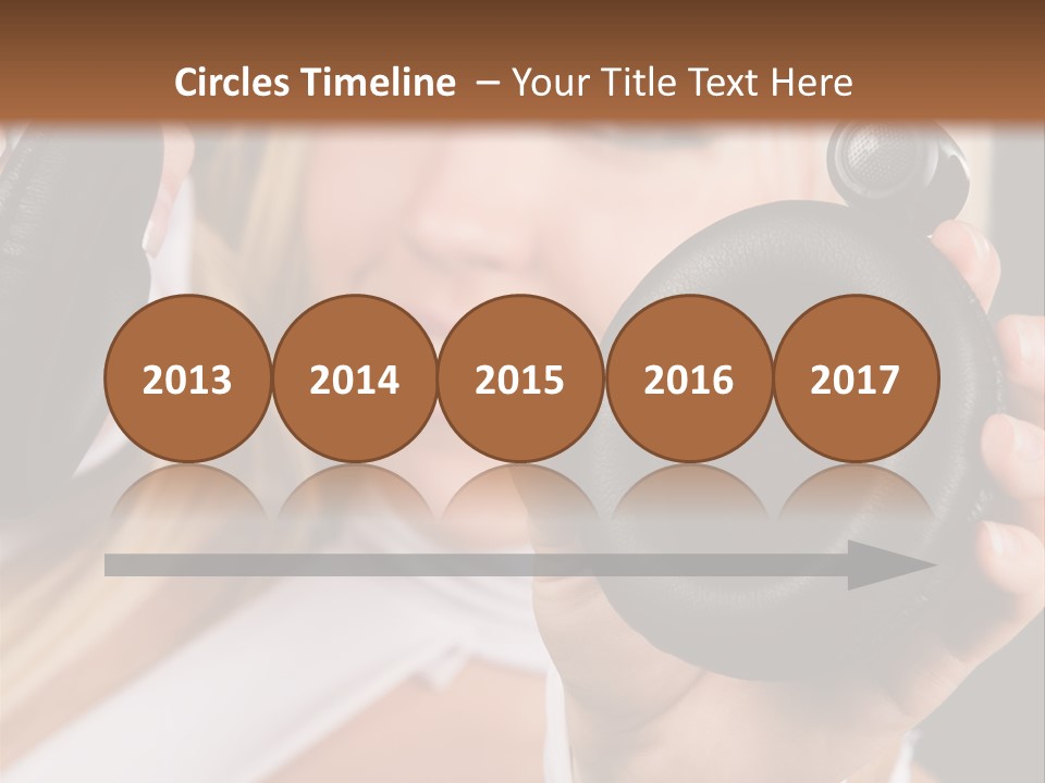 Disco Headphones Body PowerPoint Template