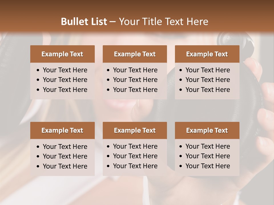 Disco Headphones Body PowerPoint Template