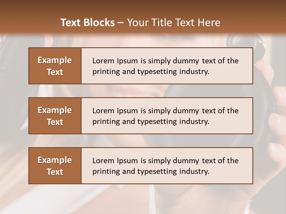 Disco Headphones Body PowerPoint Template