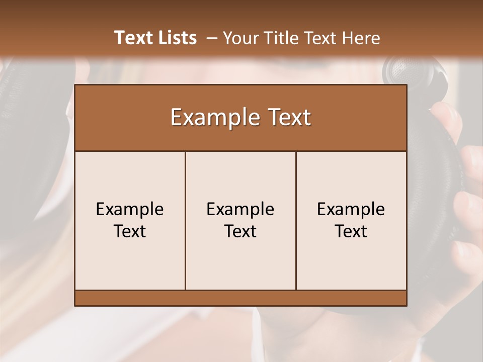 Disco Headphones Body PowerPoint Template