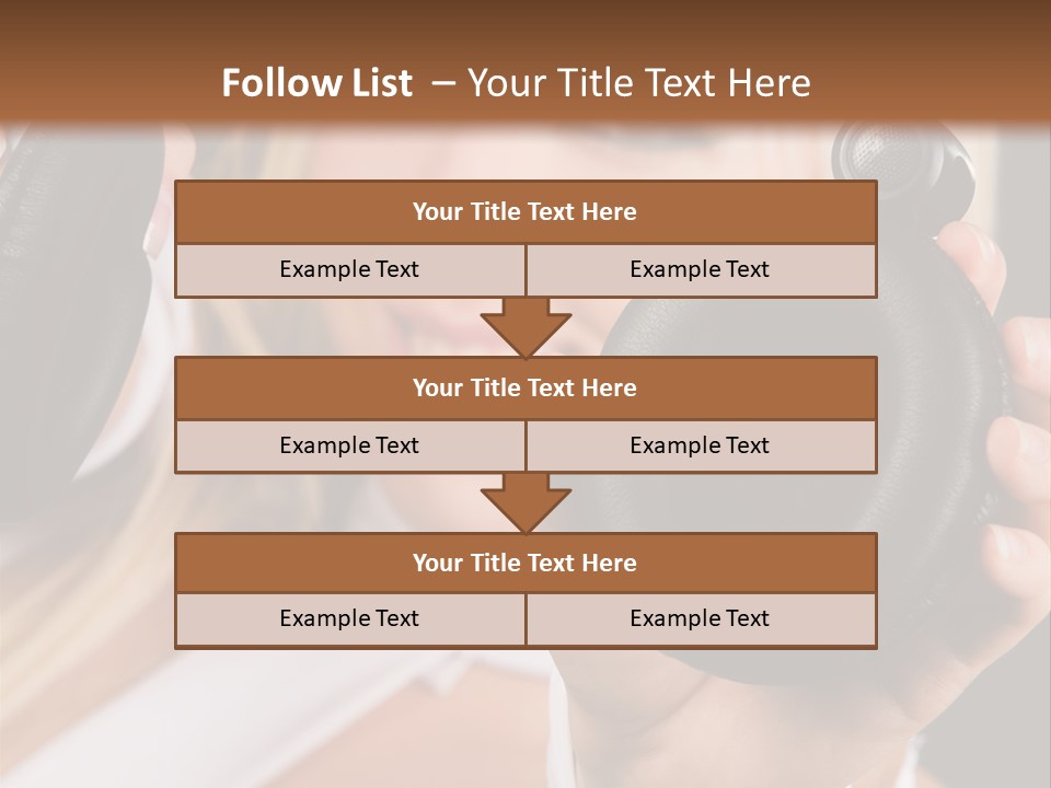 Disco Headphones Body PowerPoint Template