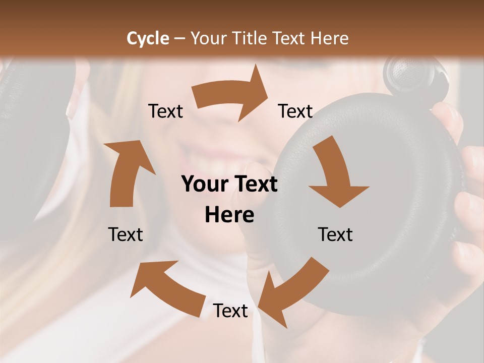 Disco Headphones Body PowerPoint Template