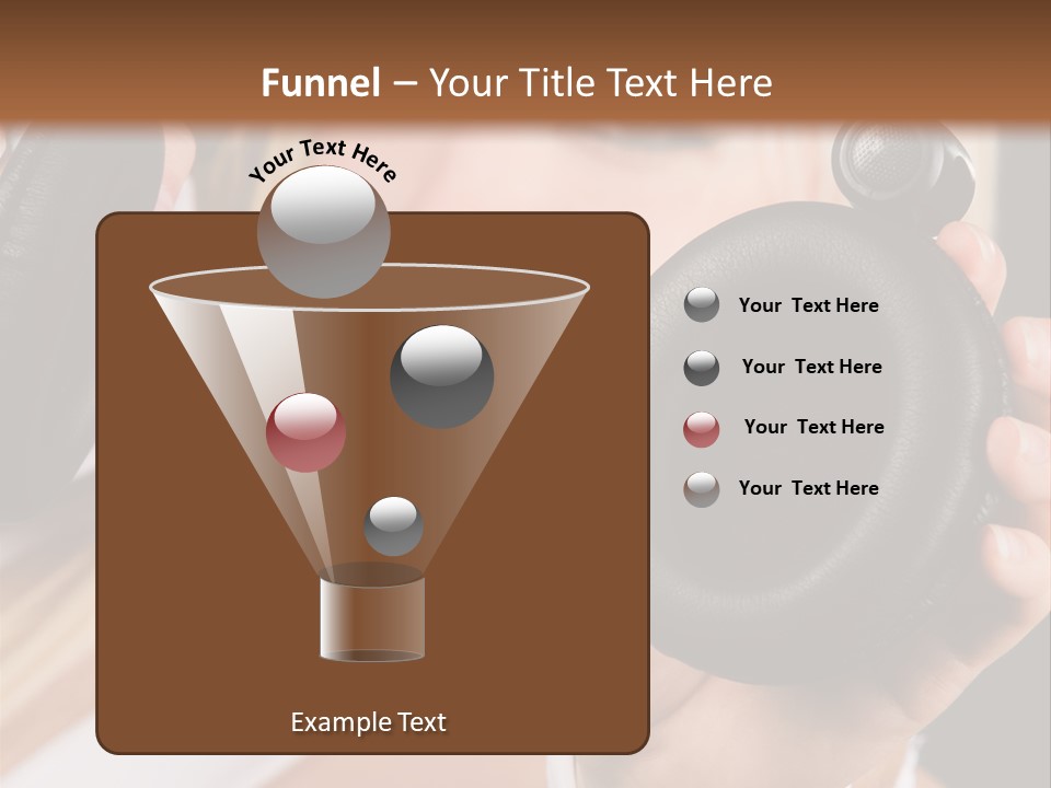 Disco Headphones Body PowerPoint Template