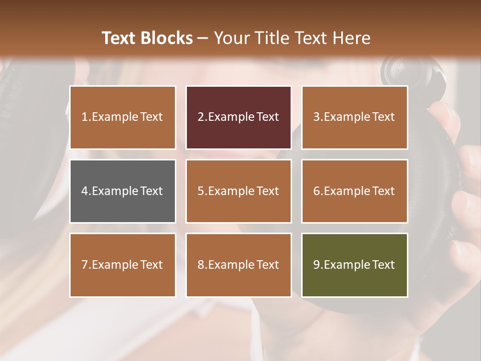 Disco Headphones Body PowerPoint Template