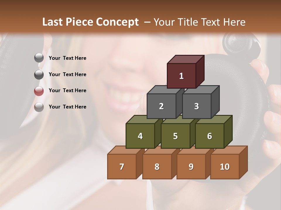 Disco Headphones Body PowerPoint Template