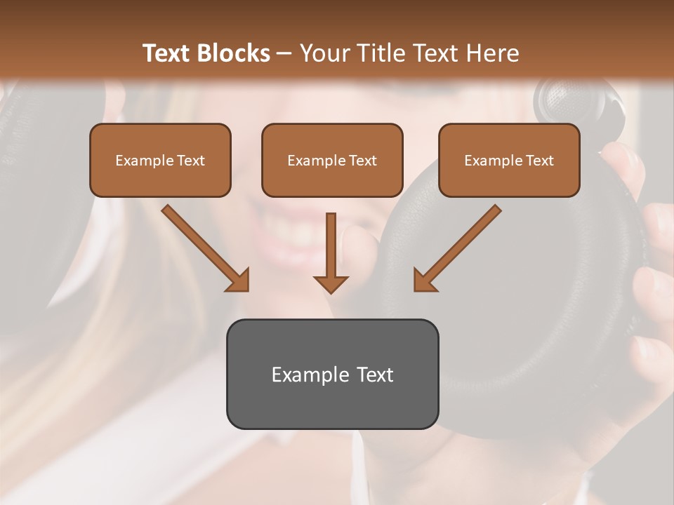 Disco Headphones Body PowerPoint Template