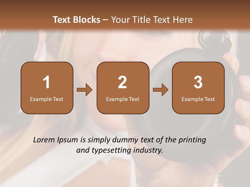 Disco Headphones Body PowerPoint Template