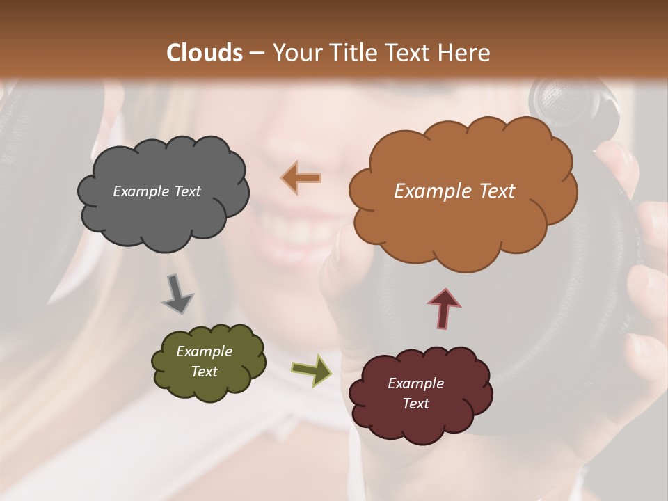 Disco Headphones Body PowerPoint Template