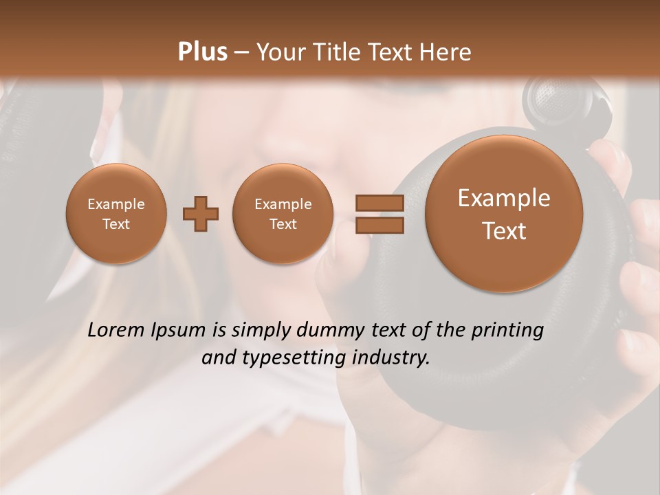 Disco Headphones Body PowerPoint Template