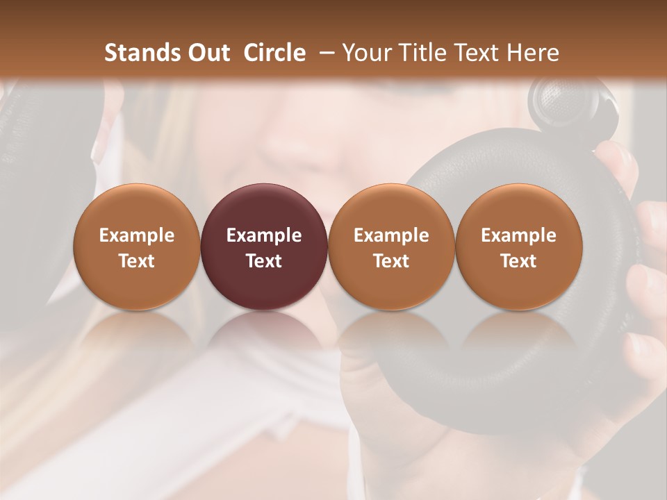 Disco Headphones Body PowerPoint Template