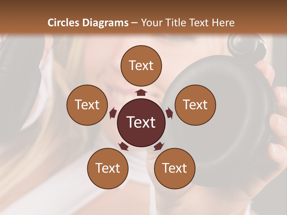 Disco Headphones Body PowerPoint Template