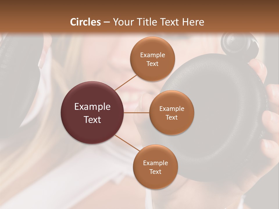 Disco Headphones Body PowerPoint Template