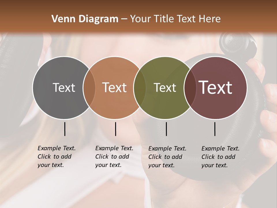 Disco Headphones Body PowerPoint Template