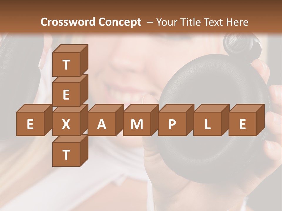 Disco Headphones Body PowerPoint Template